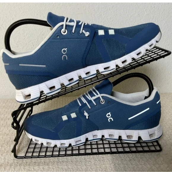 On Cloud Womens 8.5 Denim Blue Running Shoes Sneakers CloudTec Mesh 19.4026 - Picture 3 of 12